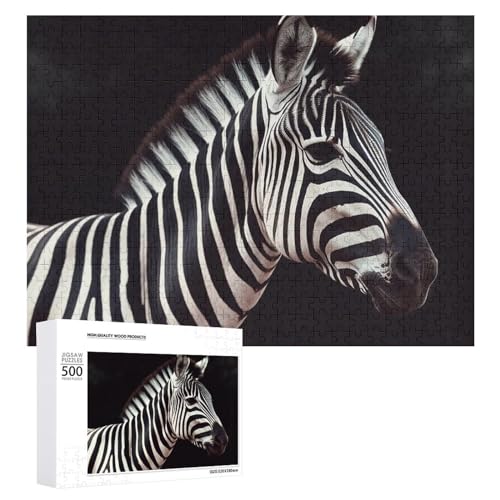 Puzzle für Erwachsene, 1000 Teile, herausforderndes Spiel, Tier-Zebra-Puzzle mit Buchstaben auf der Rückseite, personalisiertes Puzzle, perfekt für Spieleabende von NTVOWPZO