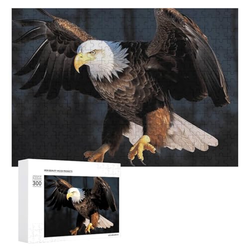 Puzzle für Erwachsene, 1000-teiliges Puzzle, herausforderndes Spiel, 3D-Kahlkopfseeadler-Puzzle mit Buchstaben auf der Rückseite, personalisiertes Puzzle, perfekt für Spieleabende von NTVOWPZO