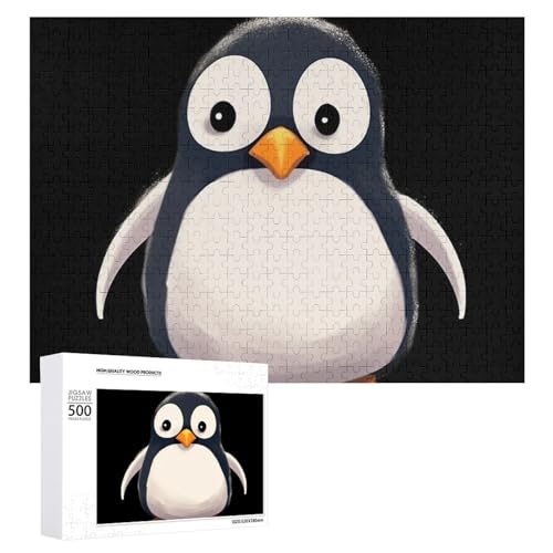 Puzzle für Erwachsene, 1000-teiliges Puzzle, herausforderndes Spiel, niedliches Pinguin-Puzzle mit Buchstaben auf der Rückseite, personalisiertes Puzzle, perfekt für Spieleabende von NTVOWPZO