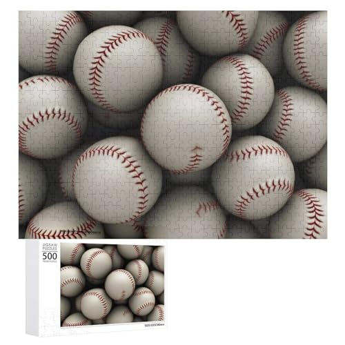 Puzzle für Erwachsene, 500 Teile, personalisiertes Bild, Baseball, individuelles Holzpuzzle für Familie, Geburtstag, Hochzeit, Spielabende, Geschenke, Tierpuzzle von NTVOWPZO