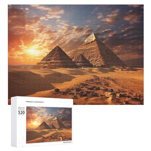 Puzzle für Erwachsene, ägyptische Pyramiden, herausforderndes Spiel, Puzzle mit Buchstaben auf der Rückseite, personalisiertes Puzzle, perfekt für Spielabende, Heimdekoration, Geschenk von NTVOWPZO