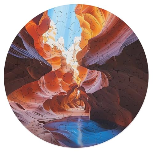 Puzzle für Erwachsene, personalisiertes Bild, Antelope Canyon, individuelles Holzpuzzle für Familie, Geburtstag, Hochzeit, Spielabende, Tier, Alien-Form, 68 Teile von NTVOWPZO