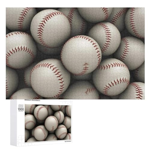 Puzzle für Erwachsene, personalisiertes Bild, Baseball, individuelles Holzpuzzle für Familie, Geburtstag, Hochzeit, Spielabende, Tierpuzzle, 1000 Teile von NTVOWPZO