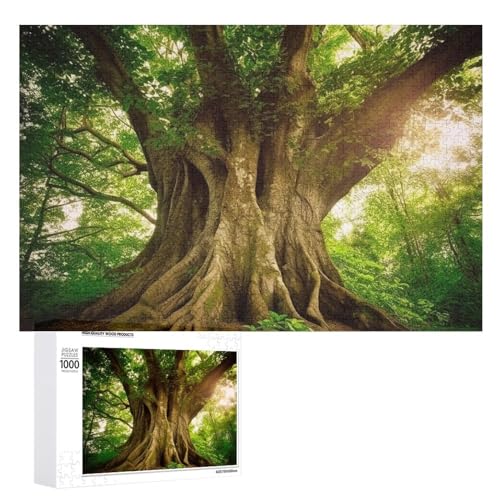 Puzzle für Erwachsene, personalisiertes Bild, dicker Baum, individuelles Holzpuzzle für Familie, Geburtstag, Hochzeit, Spielabende, Geschenke, Tierpuzzle von NTVOWPZO