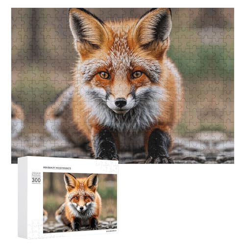 Puzzle für Erwachsene 300 Teile Puzzle mit Buchstaben auf Rückseite Holzpuzzle Eros Bridal Fox Fertiges Puzzle Herausfordernde Puzzle Perfekt für Spieleabende von NTVOWPZO