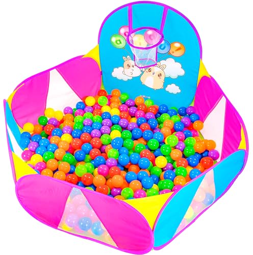 NUBUNI Bällebad Baby | Bällebad Ohne Bälle | Bällebad Viereckig | Ball Pit | Bällebecken | Bällebad Eckig | Bällebecken | Bällebad Ab 1 Jahr | Bällebad Rosa | Bälle Nicht Enthalten E von NUBUNI