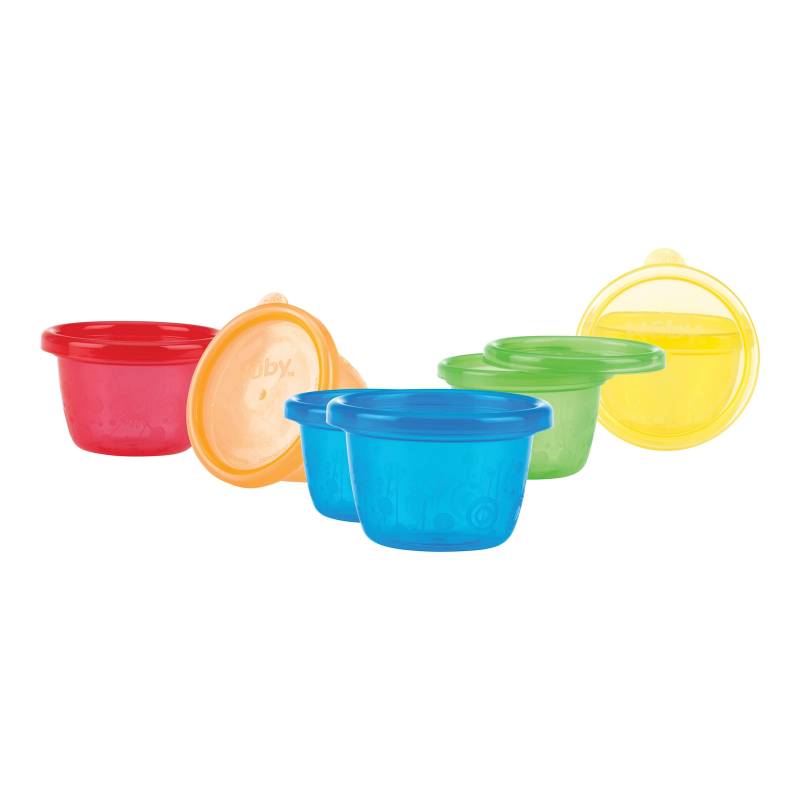 Nûby 6er-Pack Snack Cups mit Gefrierfunktion, mikrowellengeeignet von Nûby