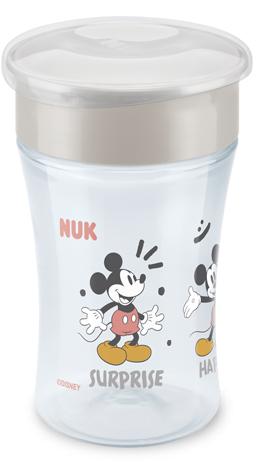 Disney Mickey Mouse Magic Cup mit Gravur grau/weiß (inkl. Deckel) von NUK