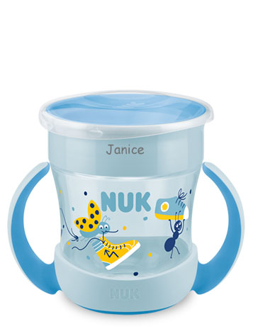 Mini Magic Cup 160ml mit Gravur (inkl. Deckel) blau von NUK