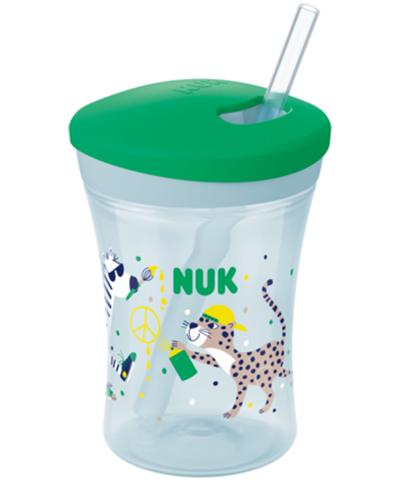 NUK Action Cup 230ml mit Trinkhalm grün von NUK