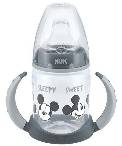 NUK Disney Mickey Mouse First Choice Trinklernflasche mit Temperature Control 150ml grau von NUK