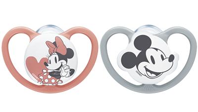 NUK Disney Mickey Mouse Space Silikon-Schnuller rot 0-6m von NUK