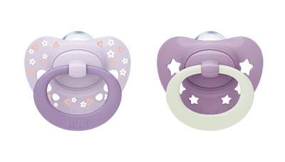 NUK First Choice Classic Day & Night Silikon Schnuller 6-18 Monate lila NUK First Choice Classic Day & Night Silikon Schnuller 6-18 Monate lila von NUK