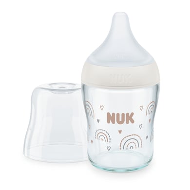 NUK Glasflasche Perfect Match 120 ml Regenbogen weiß von NUK