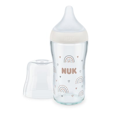 NUK Glasflasche Perfect Match 230 ml Regenbogen weiß von NUK