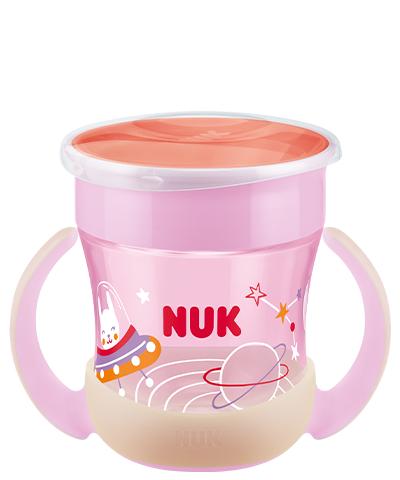 NUK Mini Magic Cup Night 160ml mit Trinkrand und Deckel rosa von NUK