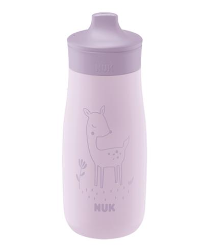 NUK Mini-Me Sip Trinkflasche aus Edelstahl 300ml mit Trinkaufsatz lila von NUK