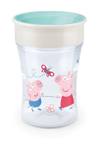 NUK Magic Cup 230ml, 360°-Trinkrand, abdichtende Silikonscheibe, ab 8 Monaten, BPA frei, türkis von NUK