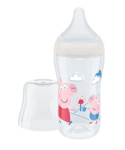 NUK Peppa Pig Perfect Match Babyflasche 260ml mit weichem Silikon-Trinksauger von NUK