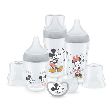 NUK Starterset Perfect Match Disney Mickey Mouse Anti-Colic inkl. Schnuller Space 0-6 Monate in grau von NUK