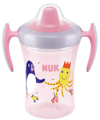 NUK Trainer Cup 230ml mit Trinktülle rosa/grau von NUK