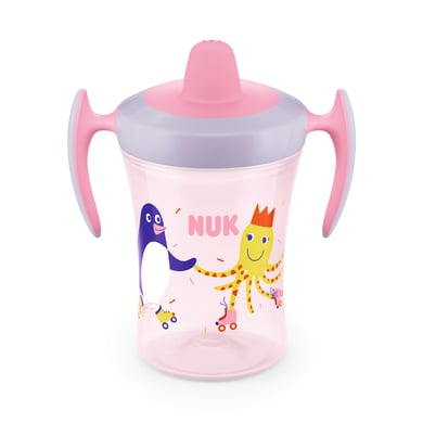 NUK Trainer Cup 230ml weiche Trinktülle, auslaufsicher ab 6 Monaten rosa von NUK