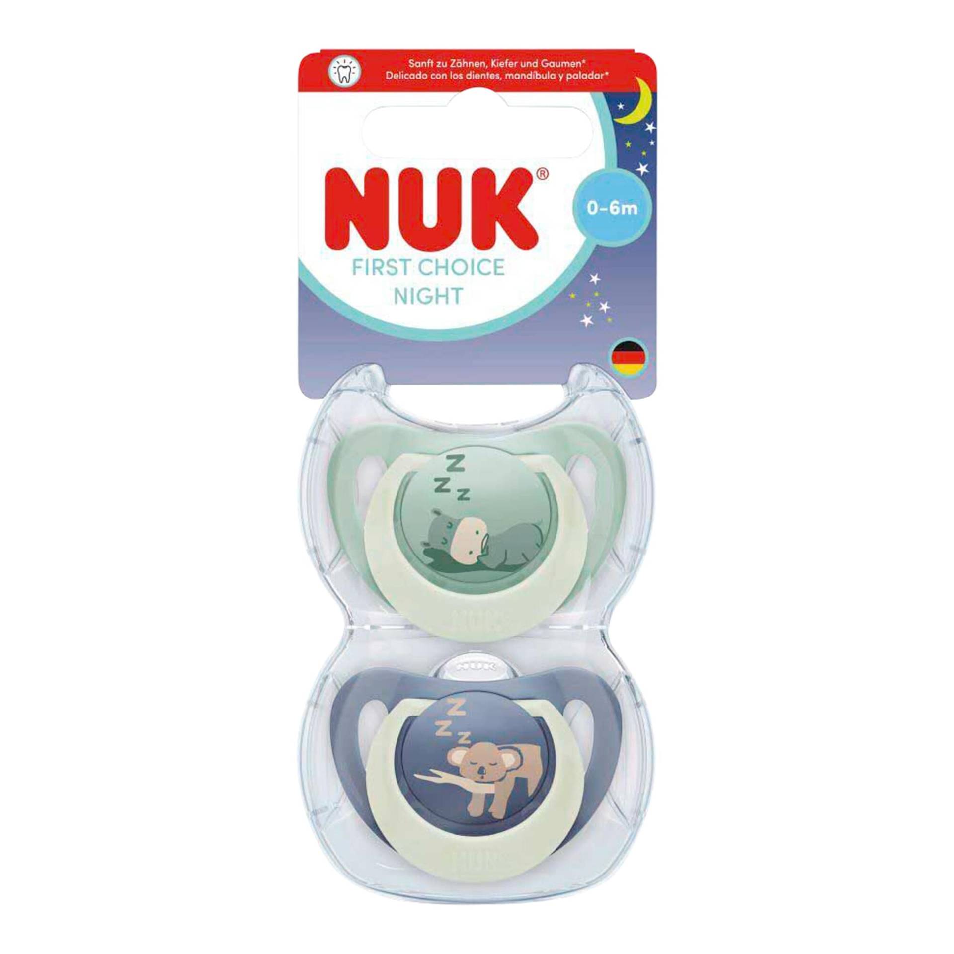Nuk 2er-Pack Schnuller First Choice Night, 0-6M Nuk 2er-Pack Schnuller First Choice Night, 0-6M von NUK