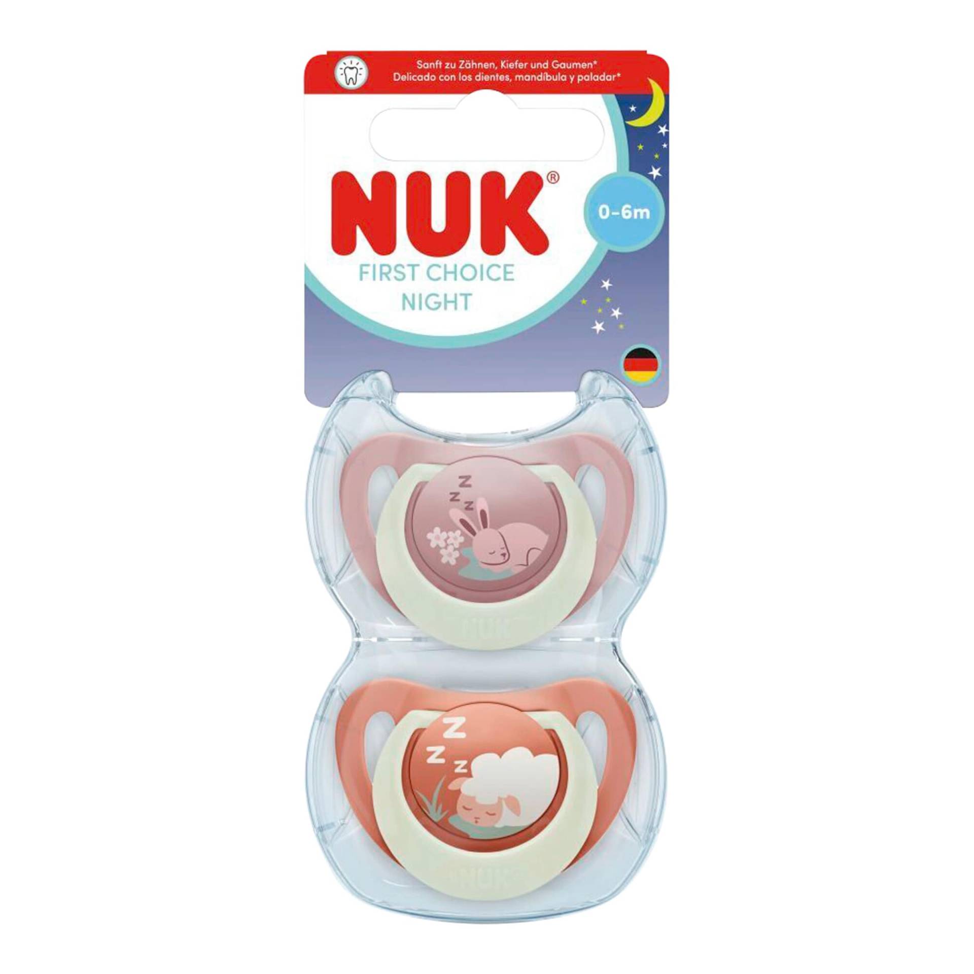 Nuk 2er-Pack Schnuller First Choice Night, 0-6M Nuk 2er-Pack Schnuller First Choice Night, 0-6M von NUK