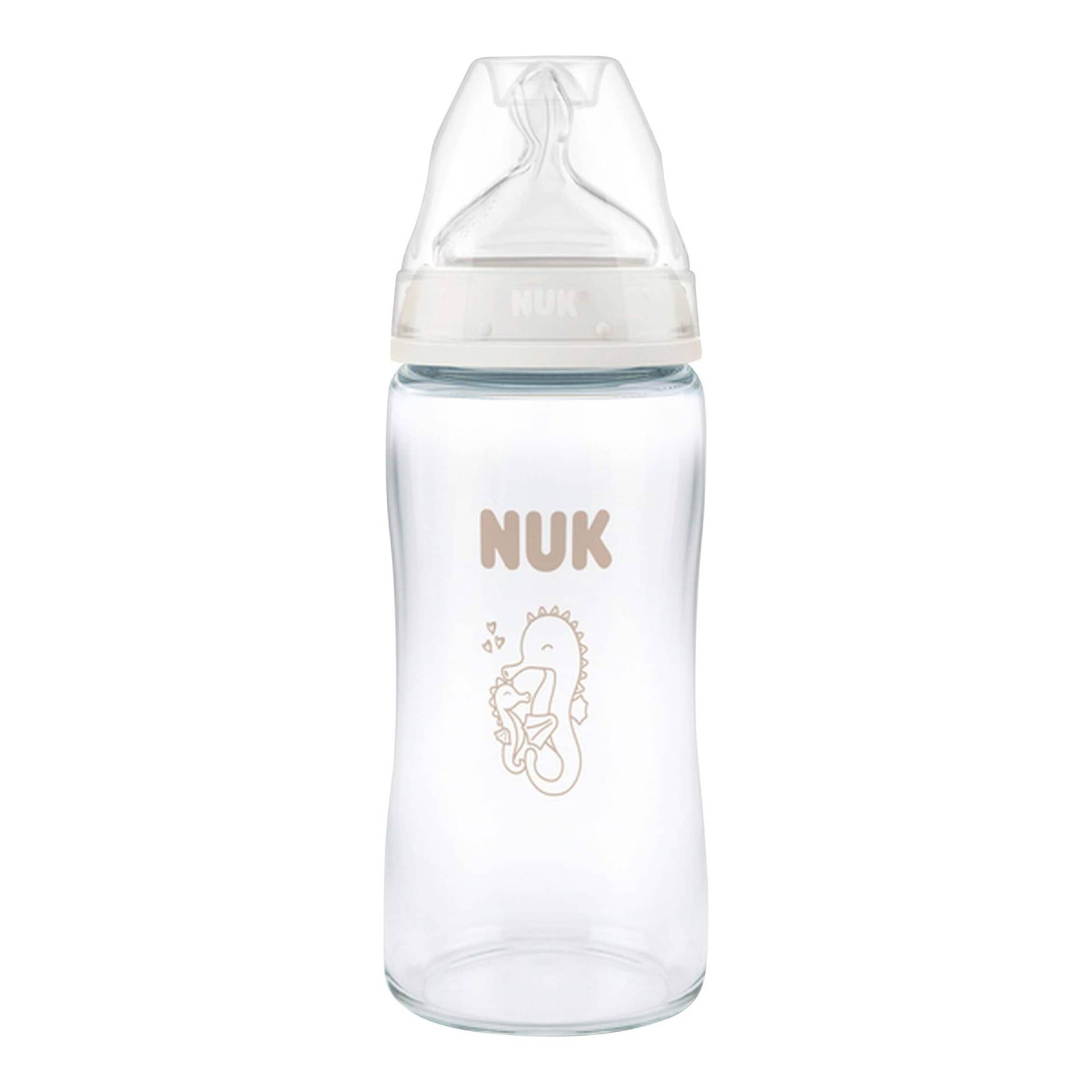 Nuk Babyflasche First Choice aus Glas, 240ml Nuk Babyflasche First Choice aus Glas, 240ml von NUK