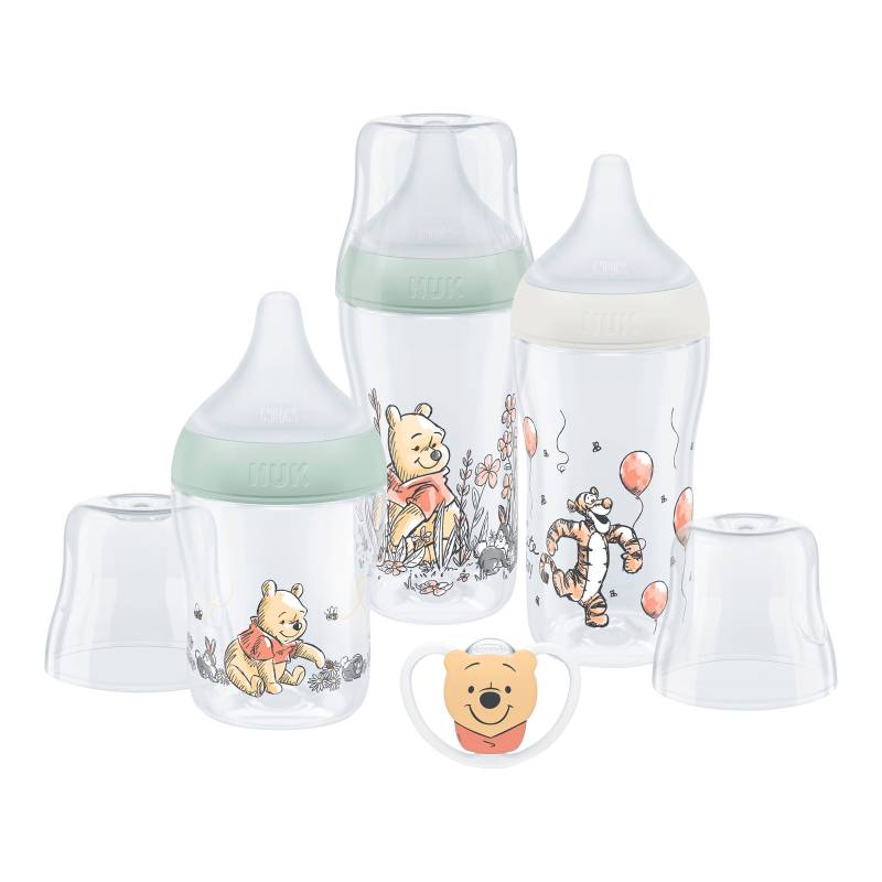 Nuk Disney Winnie Puuh 4-tlg. Babyflaschen-Set Perfect Match, ab Geburt von NUK