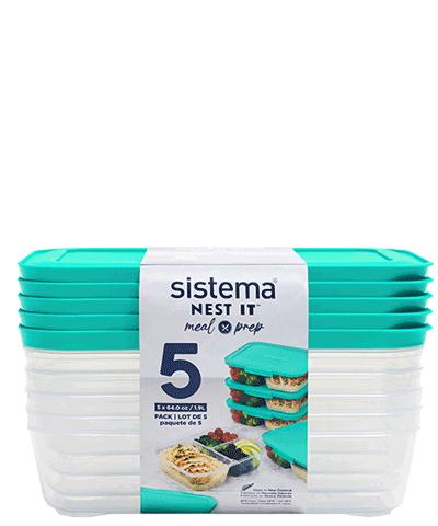 Sistema NEST IT Frischhaltedosen 5er Pack 1900ml von Sistema