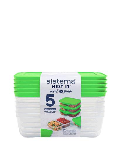 Sistema NEST IT Frischhaltedosen 5er Pack 870ml von Sistema