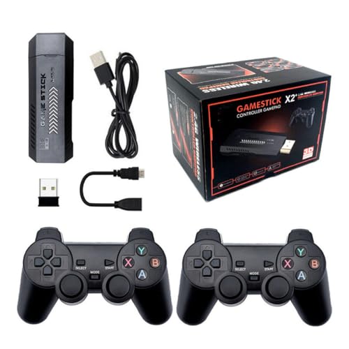 M10 X2PLUS Retro Spielkonsole Game Stick 4K HD, 128G mit 40.000 Spiele & 2.4G P3 Wireless Controller , Tragbare Mini-Arcade-Emulatoren Video-TV-Heimkonsole für Kinder Erwachsene von NULA