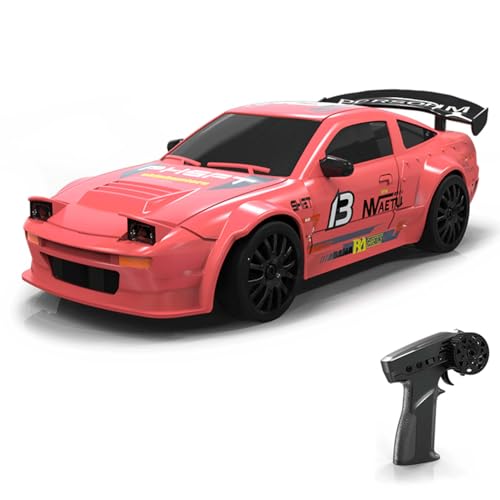 NULA 2,4G Mini RC Drift Auto Modell mit Lichtern, 15 Km/h, 1/24 Maßstab RC Elektro Allrad Hochgeschwindigkeits Rennauto Ferngesteuertes Auto Drift-Auto Geschenk für Jungen Erwachsene – RTR von NULA