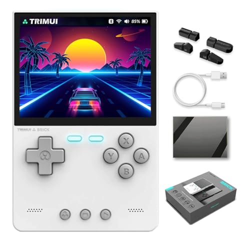 NULA 𝟮𝟬𝟮𝟱 𝗡𝗲𝘄 TRIMUI Brick Retro Handheld Spielkonsole, Retro Arcade Emulator 3,2-Zoll-LinuxSystem Allwinner A133P Retro Arcade 3000MAh Nostalgie Videospiel – Keine Spiele von NULA