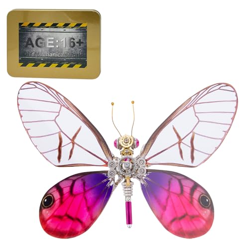 NULA 3D Puzzle Metall Modellbau - Schmetterling Mechanisches Steampunk 3D Metallpuzzle Insekt DIY Modellbausatz Spielzeug Erwachsen Kinder Deko 150+ Teile von NULA