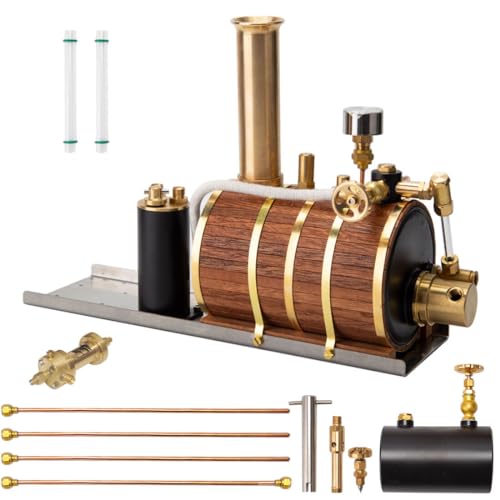 NULA Dampfmaschinen Modell Motor Bausatz, 200 ML Dampfkessel-Modellbausatz für EIN-/Doppel-/Dreizylinder Steam Engine Schiffsmodelle Physikalisches Experiment Spielzeug für Erwachsene von NULA