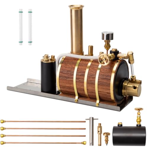 NULA Dampfmaschinen Modell Motor Bausatz, 200 ML Dampfkessel-Modellbausatz für EIN-/Doppel-/Dreizylinder Steam Engine Schiffsmodelle Physikalisches Experiment Spielzeug für Erwachsene von NULA