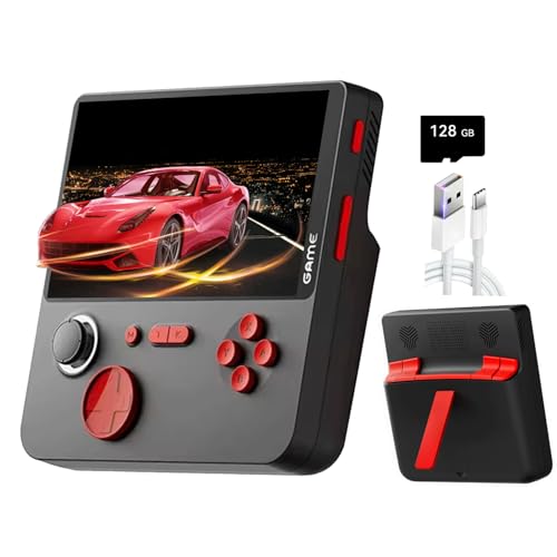 NULA E5 Retro Handheld Spielkonsole mit 20.000 Spielen/128G TF-Karte Linux System Support 13 Simulatoren 5-Zoll-IPS-HD-Bildschirm Tragbare Pocket Arcade Videospielkonsole von NULA