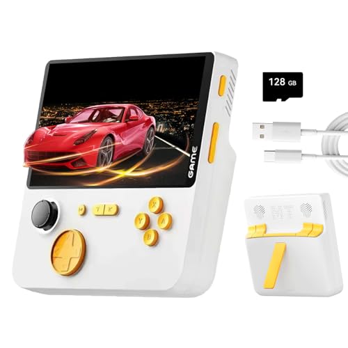 NULA E5 Retro Handheld Spielkonsole mit 20.000 Spielen/128G TF-Karte Linux System Support 13 Simulatoren 5-Zoll-IPS-HD-Bildschirm Tragbare Pocket Arcade Videospielkonsole von NULA