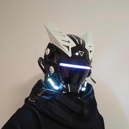NULA Halloween Punk Maske Cosplay-Cybepunk Helm LED Futuristisches Rollenspiel Kostüm Techwear Maske Party Festival Karneval NULA Halloween Punk Maske Cosplay-Cybepunk Helm LED Futuristisches Rollenspiel Kostüm Techwear Maske Party Festival Karneval von NULA