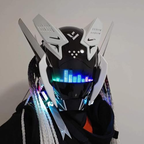 NULA Halloween Punk Maske Cosplay-Cybepunk Helm LED Futuristisches Rollenspiel Kostüm Techwear Maske Party Festival Karneval NULA Halloween Punk Maske Cosplay-Cybepunk Helm LED Futuristisches Rollenspiel Kostüm Techwear Maske Party Festival Karneval von NULA