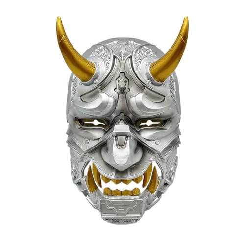 NULA Japanische Samurai Maske Cosplay Maske, Hannya Maske Ghost Warrior Oni Maske Kostüm Maske für Halloween Maske Cosplay Punk Requisiten von NULA