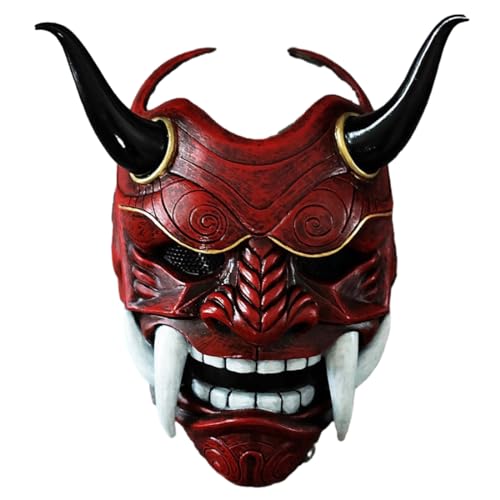 NULA Japanische Samurai Maske Cosplay Maske, Hannya Maske Ghost Warrior Oni Maske Kostüm Maske für Halloween Maske Cosplay Punk Requisiten von NULA