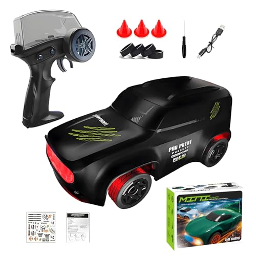 NULA Mini RC Drift Auto, 1:64 4WD Ferngesteuertes Auto Hochgeschwindigkeits mit Farbigen LED-Leuchten, RC Rennen Sportrennwagen Spielzeug Geschenke für Erwachsene – Schwarz NULA Mini RC Drift Auto, 1:64 4WD Ferngesteuertes Auto Hochgeschwindigkeits mit Farbigen LED-Leuchten, RC Rennen Sportrennwagen Spielzeug Geschenke für Erwachsene – Schwarz von NULA