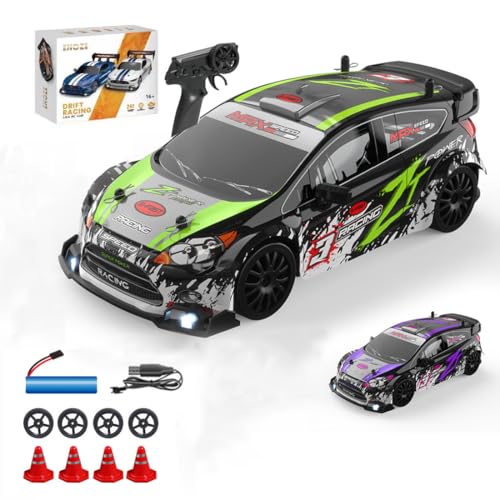 NULA Mini RC Drift Auto 1/24, 4WD Ferngesteuerte Autos Hochgeschwindigkeits Rennsportwagen mit 30 Km/h 2,4 GHz Elektrischer Fahrzeug mit LED-Beleuchtung für Erwachsene -1 Akku NULA Mini RC Drift Auto 1/24, 4WD Ferngesteuerte Autos Hochgeschwindigkeits Rennsportwagen mit 30 Km/h 2,4 GHz Elektrischer Fahrzeug mit LED-Beleuchtung für Erwachsene -1 Akku von NULA