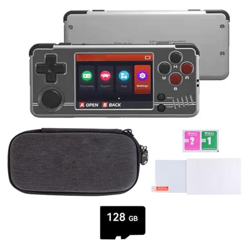 NULA Miyoo A30 Retro Handheld Spielkonsole mit 128G TF-Karte, 2,8-Zoll-IPS-Bildschirm Cortex-A7-Linux-System-Emulatoren, Retro Arcade Geschenk – mit Tragbarer WiFi-Aufbewahrungstasche von NULA