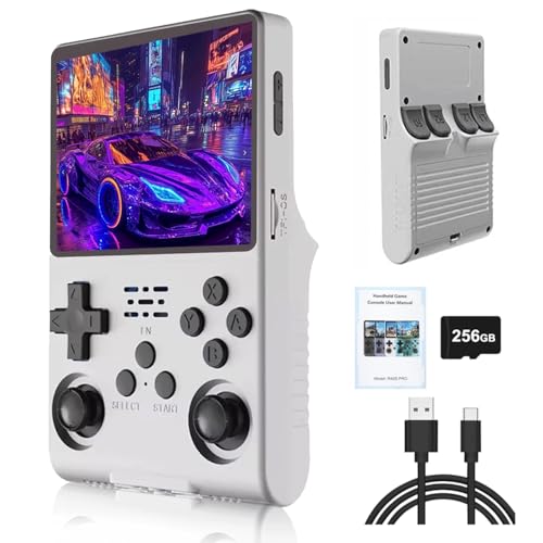 NULA R40S Pro Retro Handheld Spielkonsole, mit 256 GB TF-Karte 30.000+ Spiele Unterstützt 20+ Emulator 3,5-Zoll-IPS-HD-Bildschirm Linux-System Tragbarer Pocket Arcade-Videoplayer von NULA