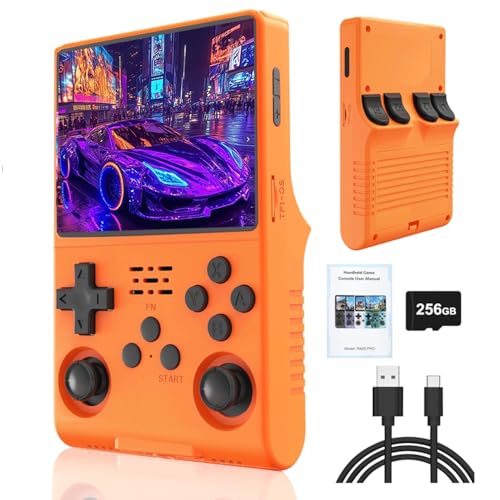 NULA R40S Pro Retro Handheld Spielkonsole, mit 256 GB TF-Karte 30.000+ Spiele Unterstützt 20+ Emulator 3,5-Zoll-IPS-HD-Bildschirm Linux-System Tragbarer Pocket Arcade-Videoplayer von NULA