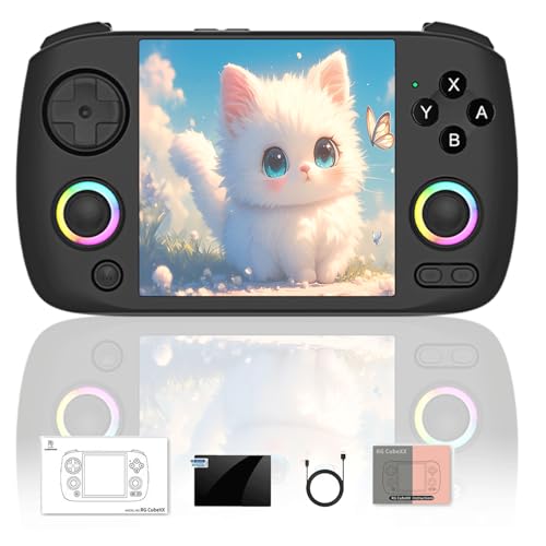 NULA RG CubeXX Retro Handheld Spielkonsole, 32G ( Keine Spiele) Handheld Emulator Cortex-A53 Linux 64-Bit 3,95-Zoll-IPS-Bildschirm Console Videoplayer Unterstützt 5G WiFi Bluetooth von NULA